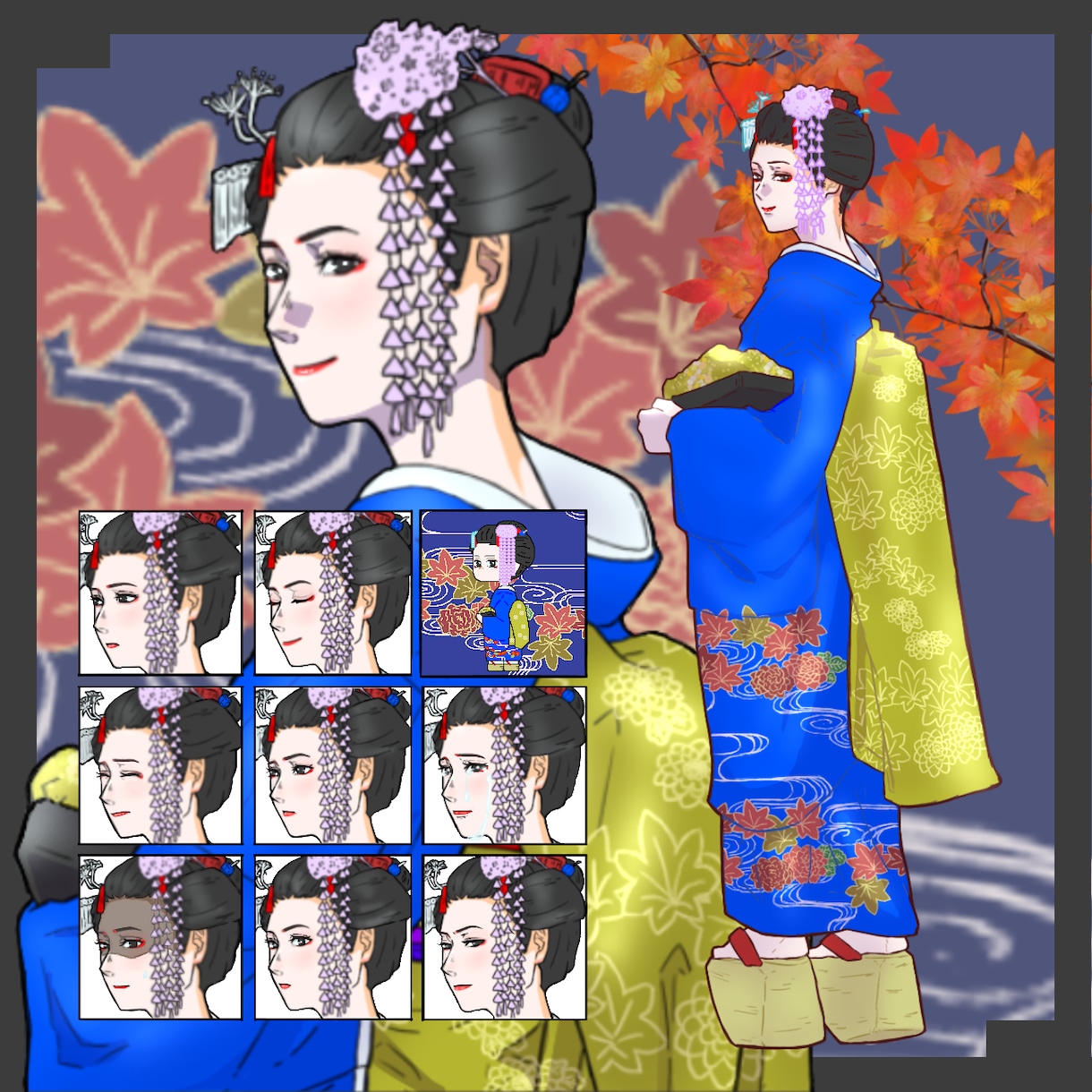 立ち絵(SDドット絵＆表情差分(8個))制作します クリエイター必見！あなただけのキャラクター制作いたします！ イメージ9