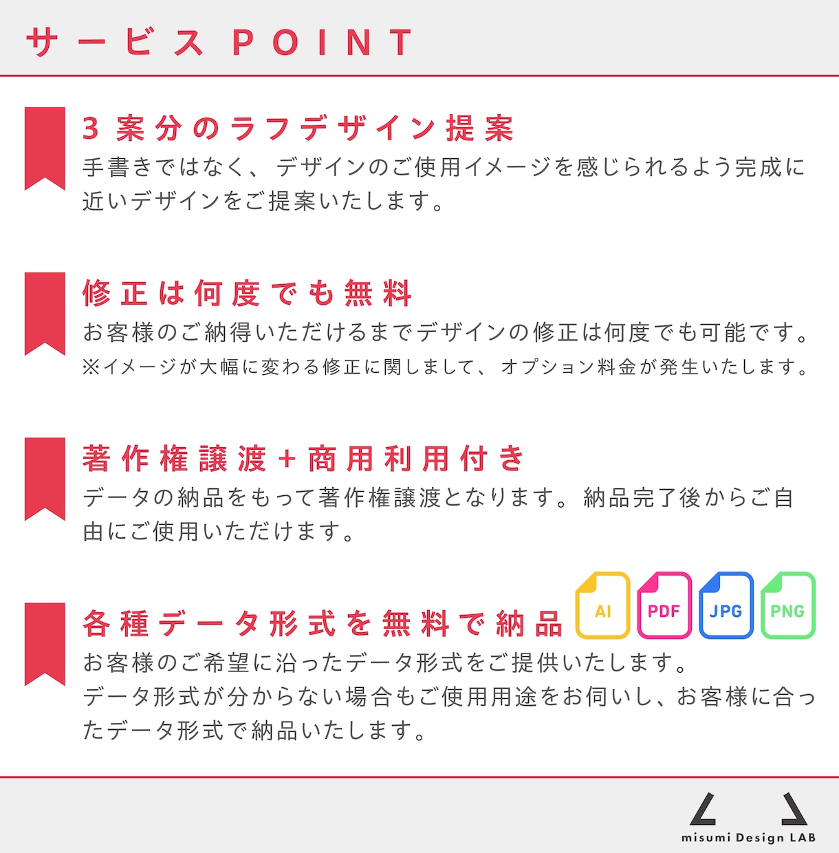 初めての方でも安心！想いをカタチにロゴデザインます 個人・ビジネス対応可！修正無制限+著作権込み+AIデータ無料 イメージ5