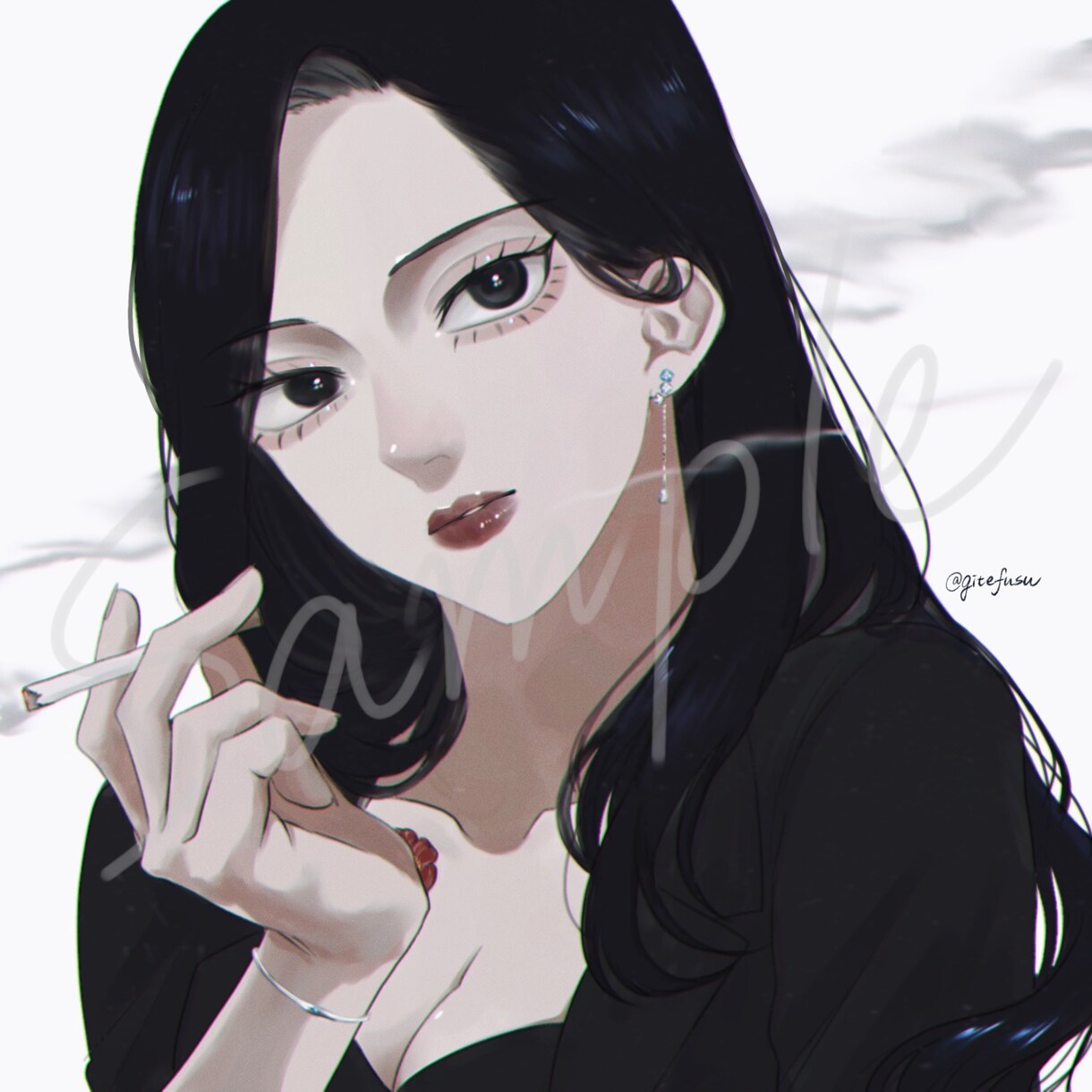 SNSアイコンイラストを描きます うるつや厚塗り風イラストでアイコンイラストを作成します！ イメージ9