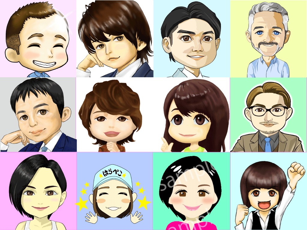 写真から可愛い似顔絵アイコン制作します 初めましての人にも一目で想いが伝わる似顔絵で信頼に繋げます！ イメージ2