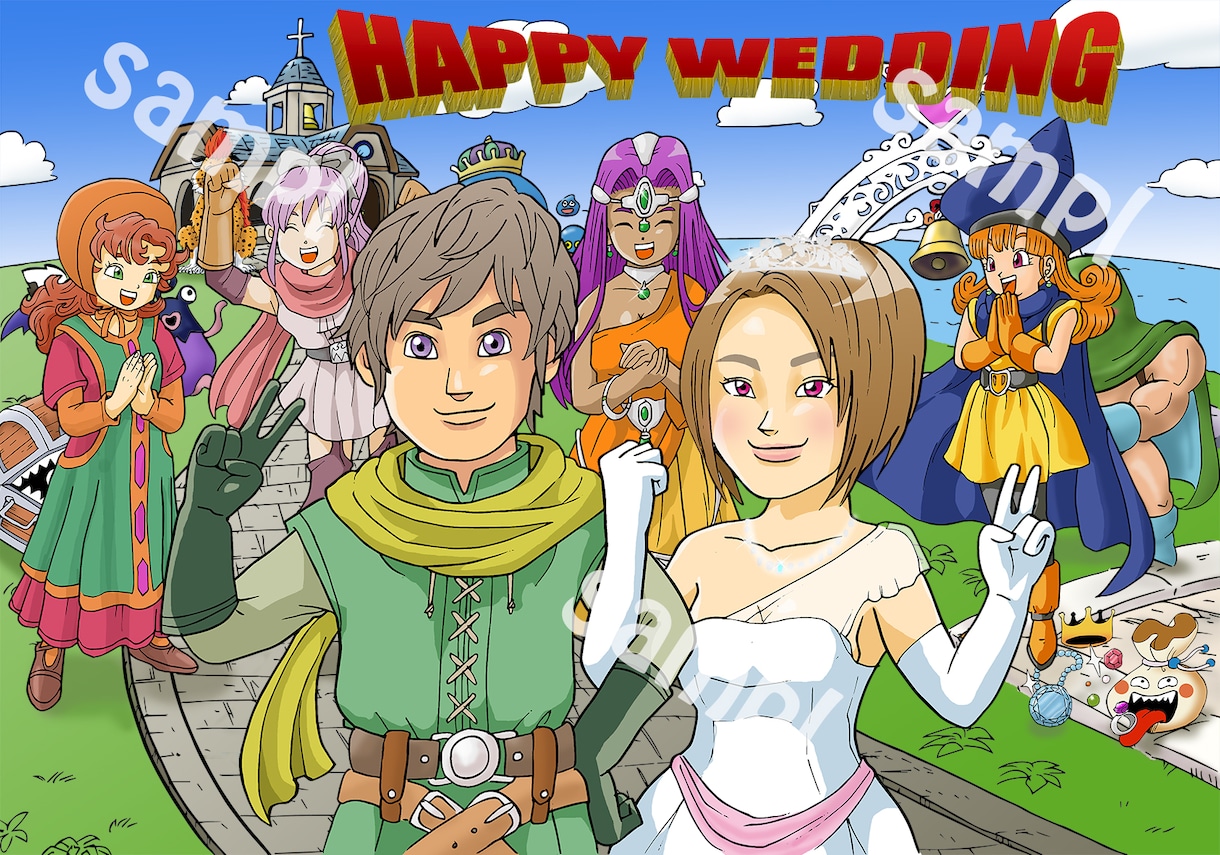 ファンタジー風似顔絵お描き致ます ドラクエ！？のような世界で大切な人の似顔絵お描き致します！ イメージ1