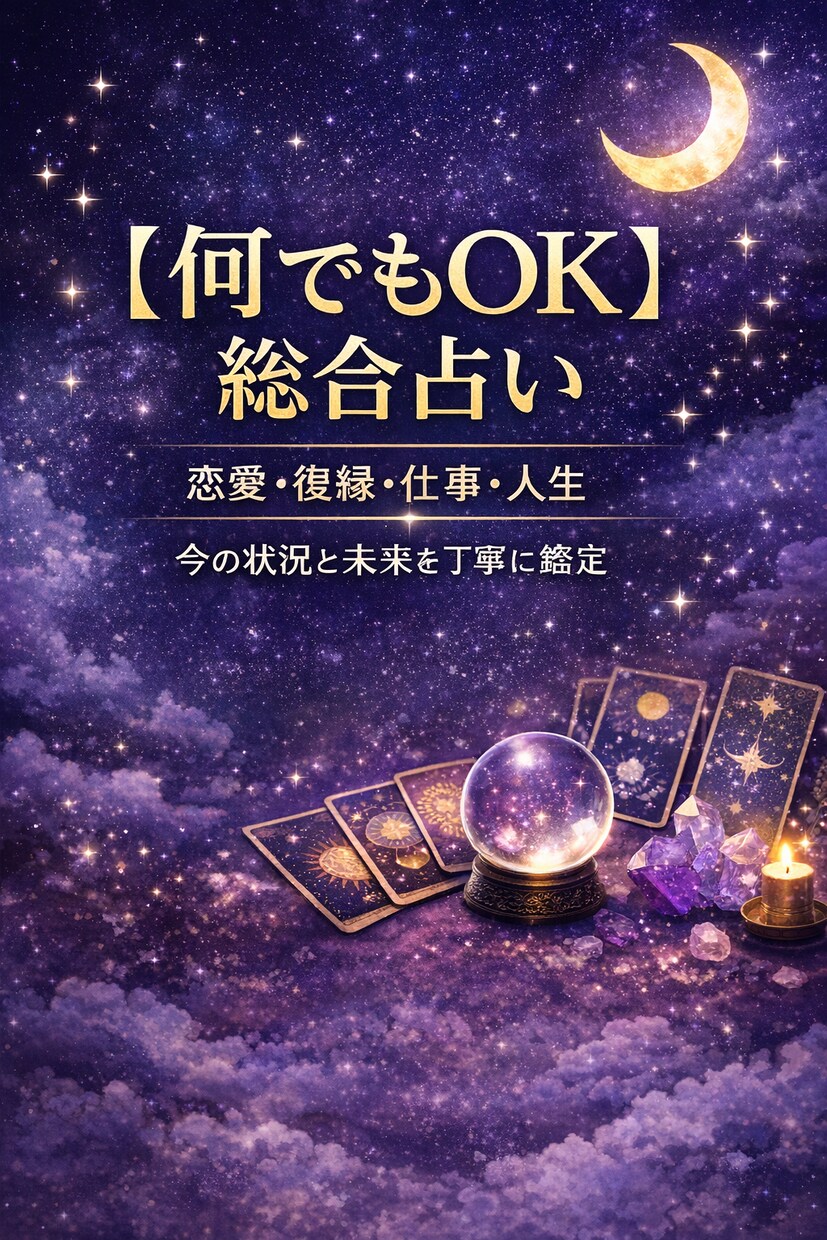 総合占い恋愛・仕事・人間関係｜今と未来を鑑定します あなたの悩みに本気で向き合います イメージ1