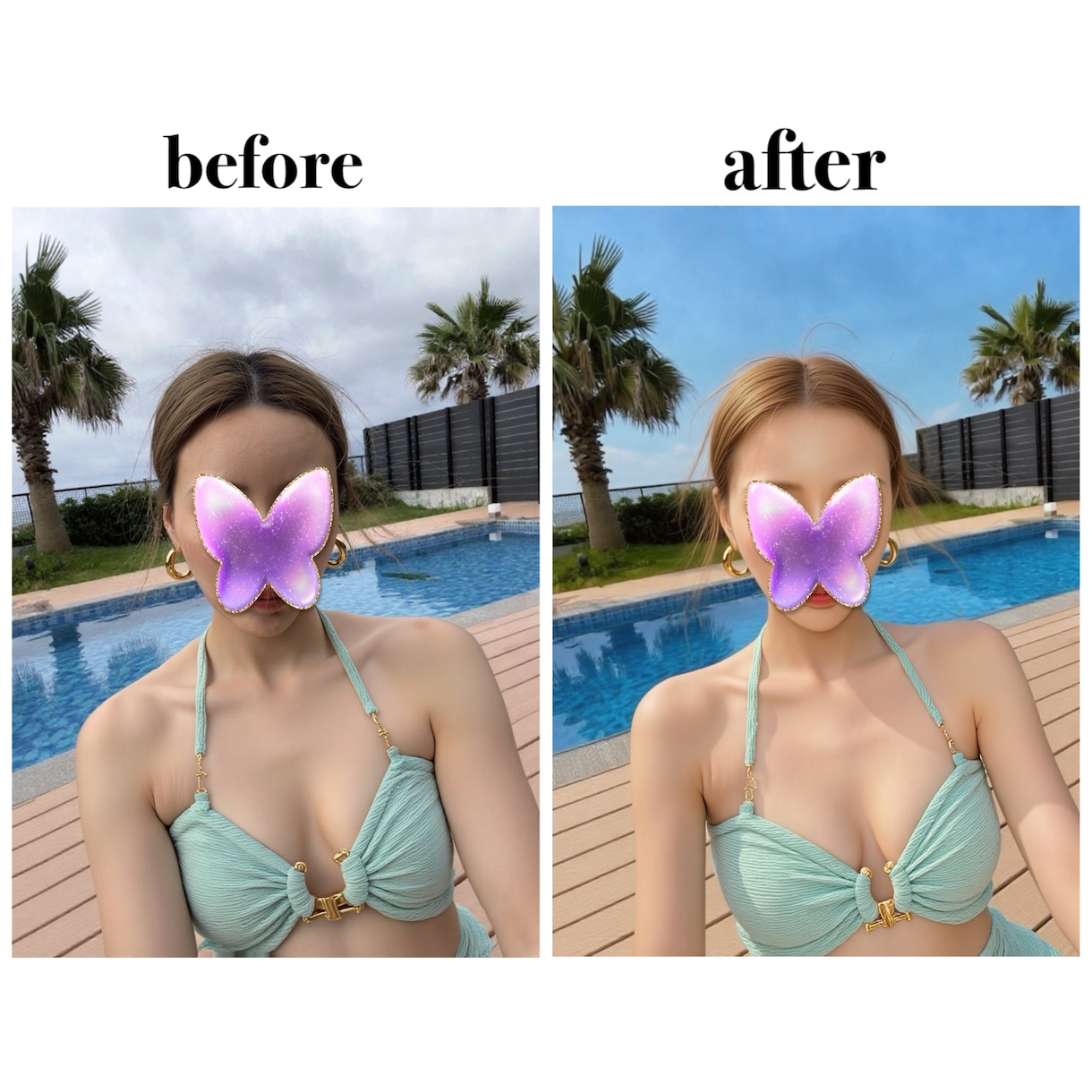 自撮り他撮りを自然に盛れるレタッチします SNS映え！SNS・マッチングアプリ・旅行写真にも対応♡ イメージ5
