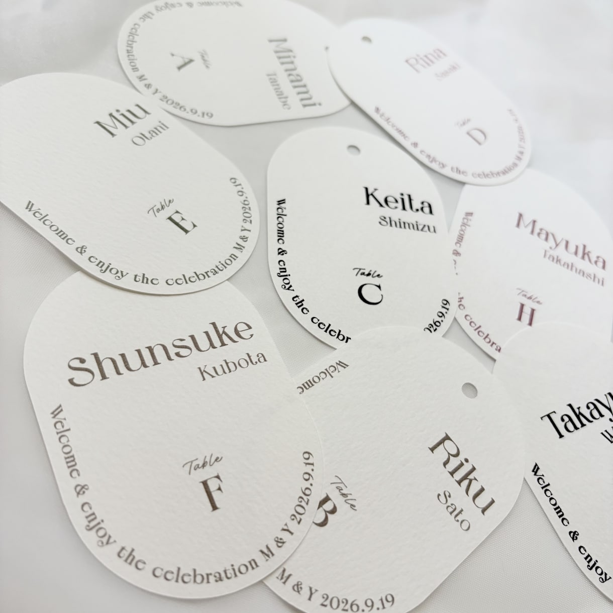 Wedding｜オーバル形エスコートカード作ります 紙媒体に強い、現役デザイナーがつくるエスコートカード イメージ4