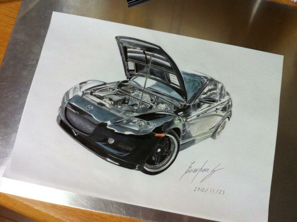 御愛車や好きな車をリアルに描きます 友人や御自分へのプレゼントにオススメ！ イメージ3