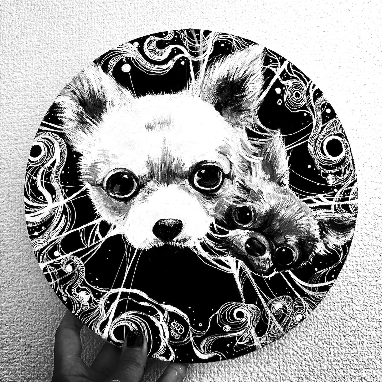 あなたのペットキャンバスに描きます キャンバスにアクリル絵の具でペットを可愛く描きます。 イメージ1