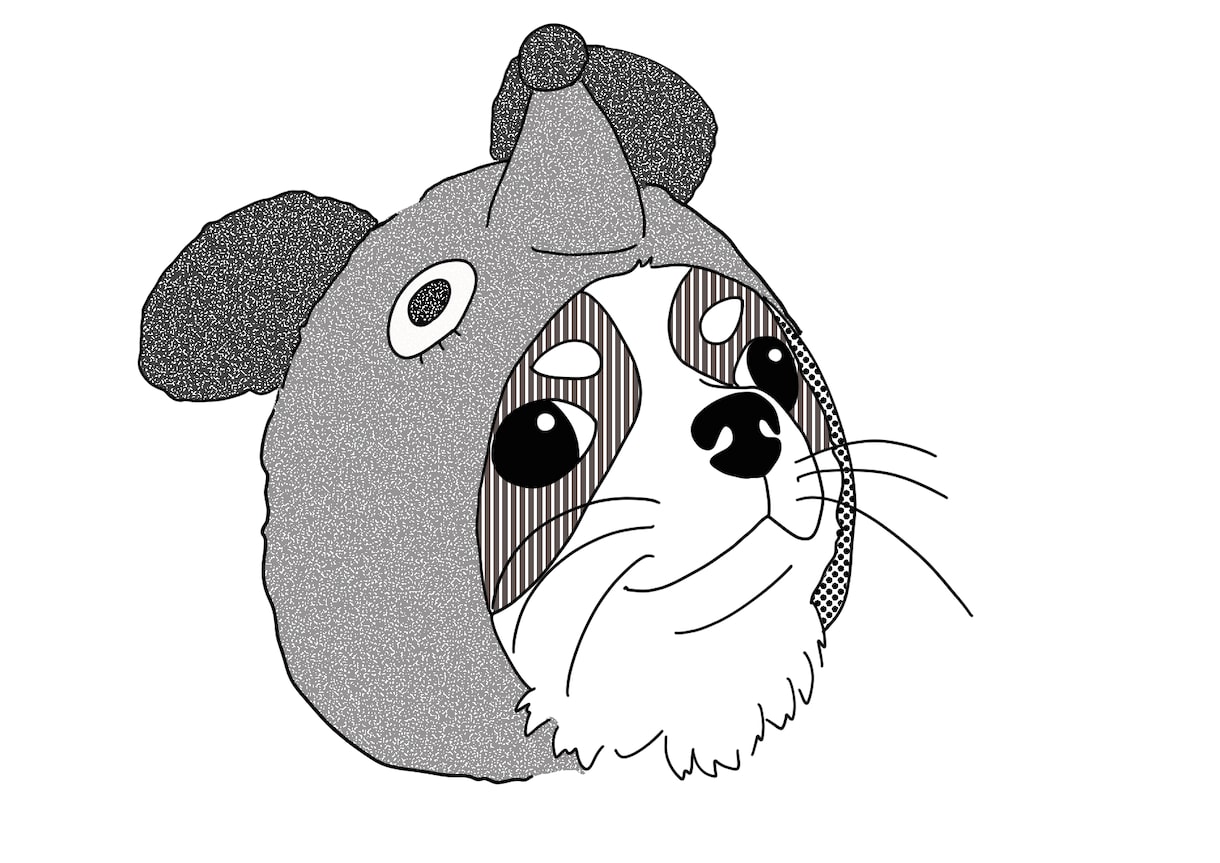 年賀状に！大切なペットをオシャレにイラスト化します ☆記念日や贈り物、ブログ・SNSなどのアイコンなどに☆ イメージ2