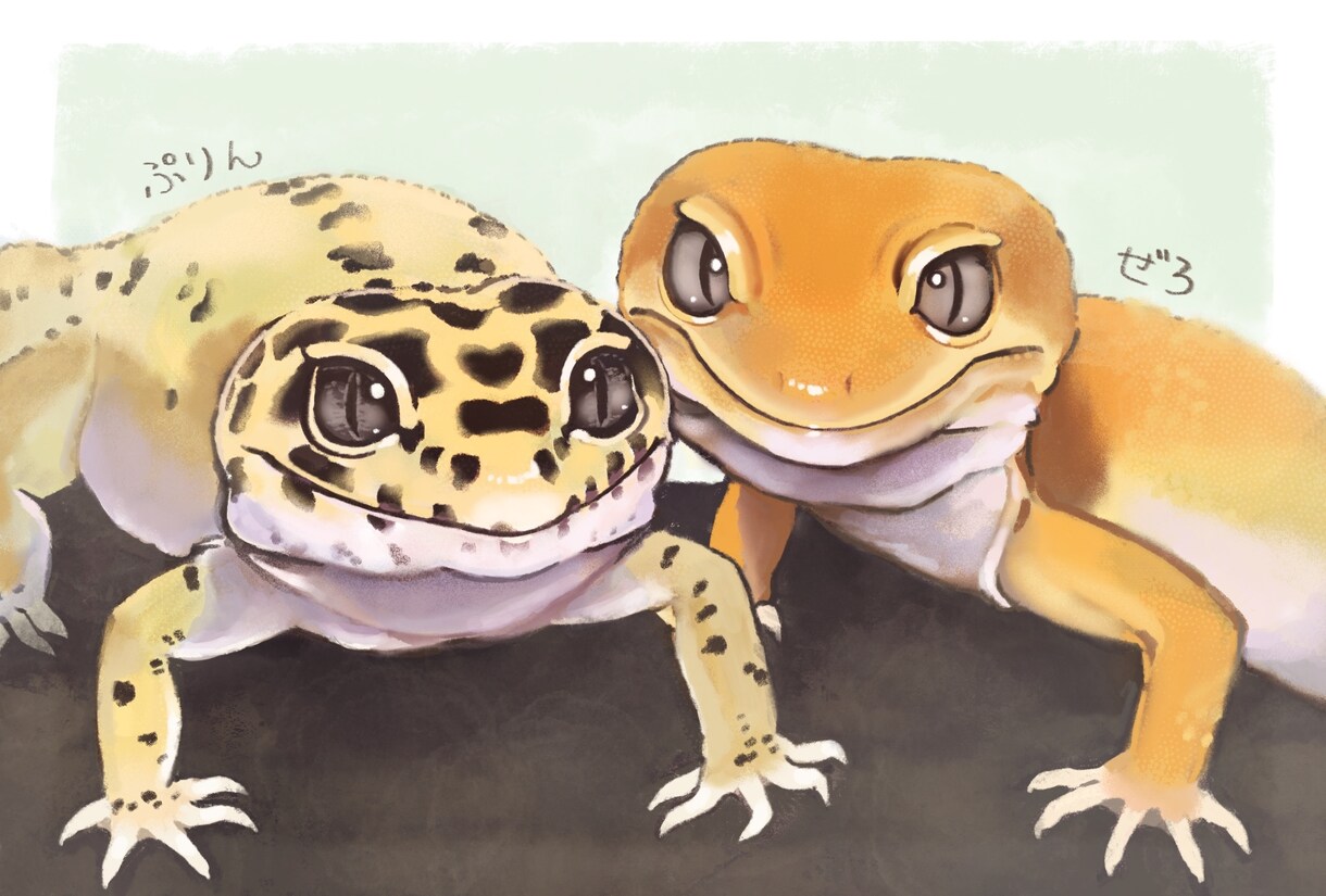 大切なペットのお写真をデジタルイラストにします 爬虫類、両生類、奇虫など、幅広くお描きします。 イメージ3