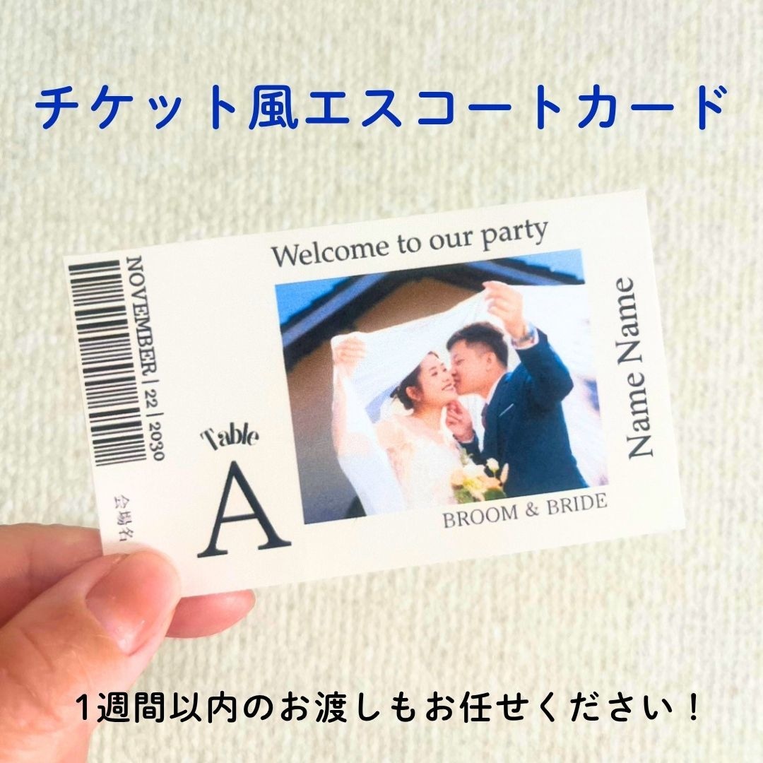 チケット風エスコートカード作成します テンプレートから完成品までご予算に合わせて提案します！ イメージ1