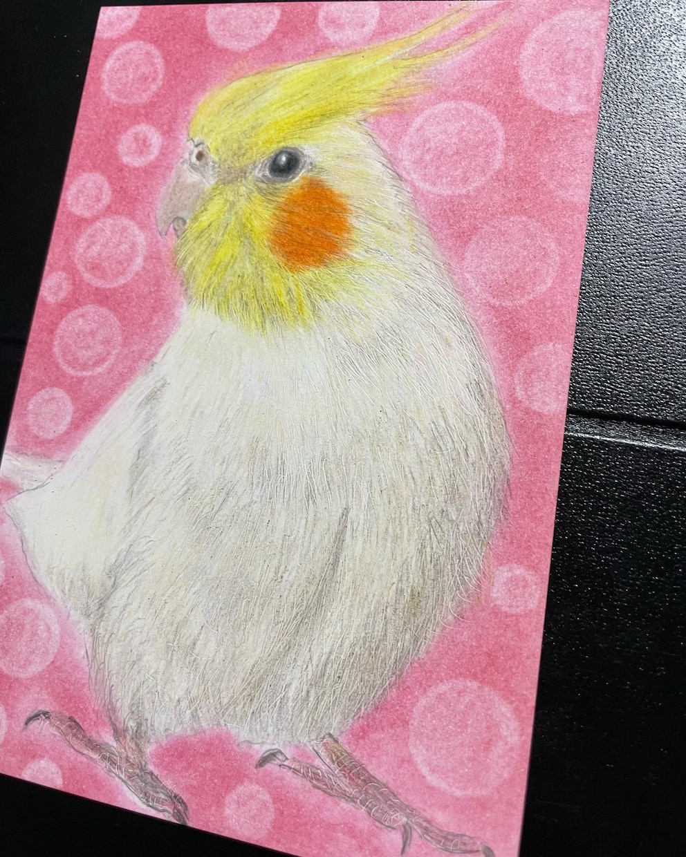 オーダーメイド色鉛筆画　世界に一つの原画になります 愛鳥や野鳥を色鉛筆でひと塗りひと塗りリアルに仕上げます。原画 イメージ9
