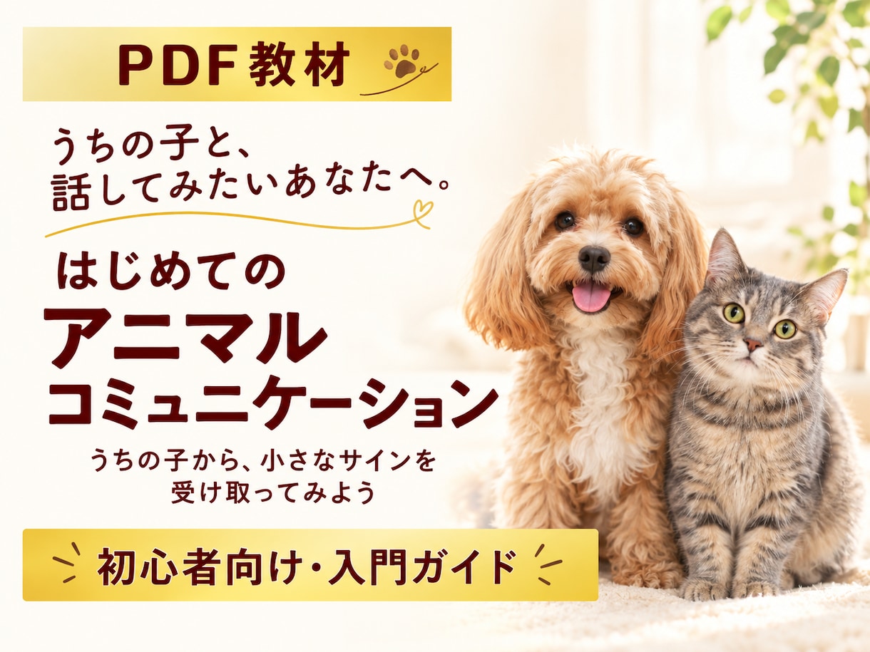 はじめてのアニマルコミュニケーションを体験できます うちの子の気持ち、もっと知りたい！そんなあなたの第一歩として イメージ1