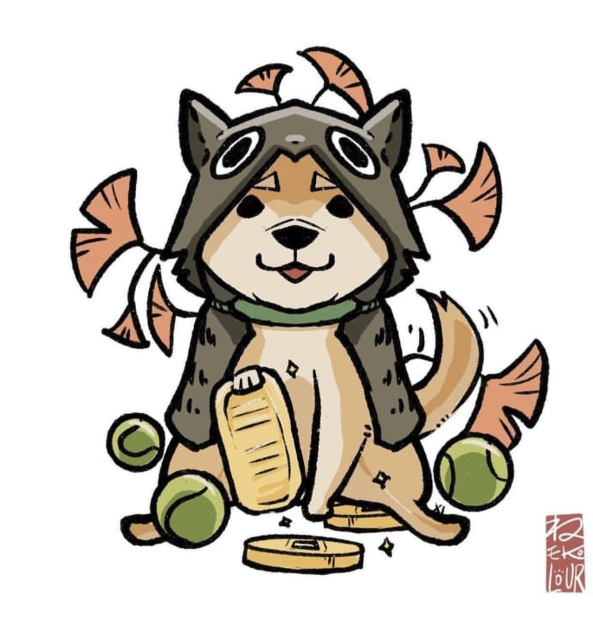 可愛いペットイラスト作成します お気に入りのモチーフを取り入れた猫ちゃん、わんちゃんイラスト イメージ2