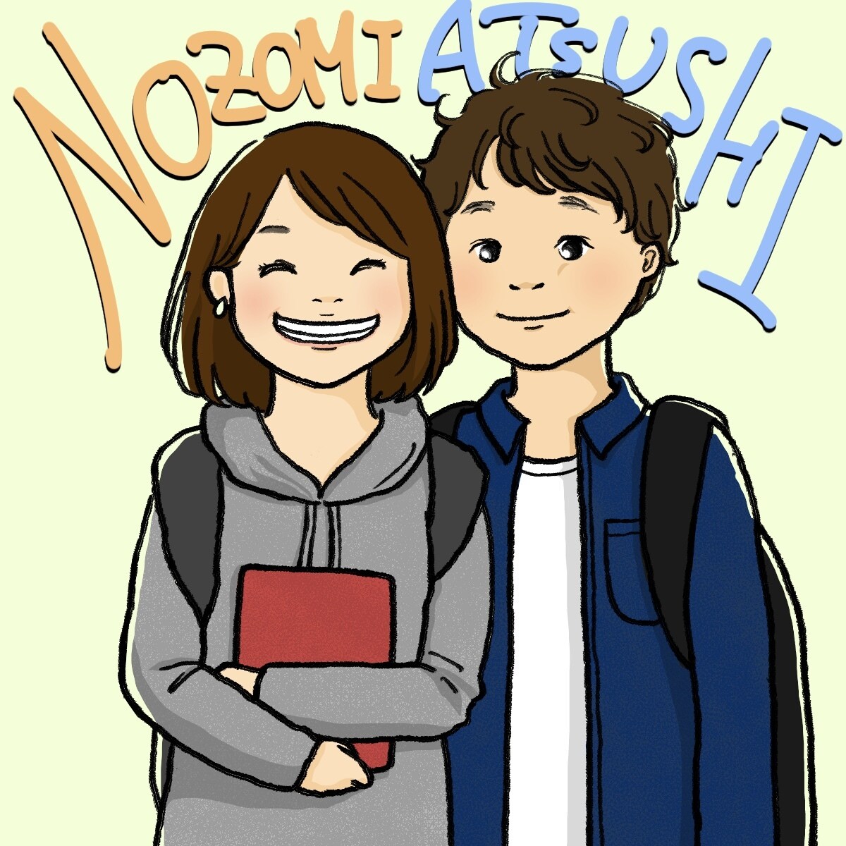 仲良しカップル・夫婦の似顔絵描きます カップルやご夫婦の仲良しな雰囲気を似顔絵イラストにします！ イメージ2