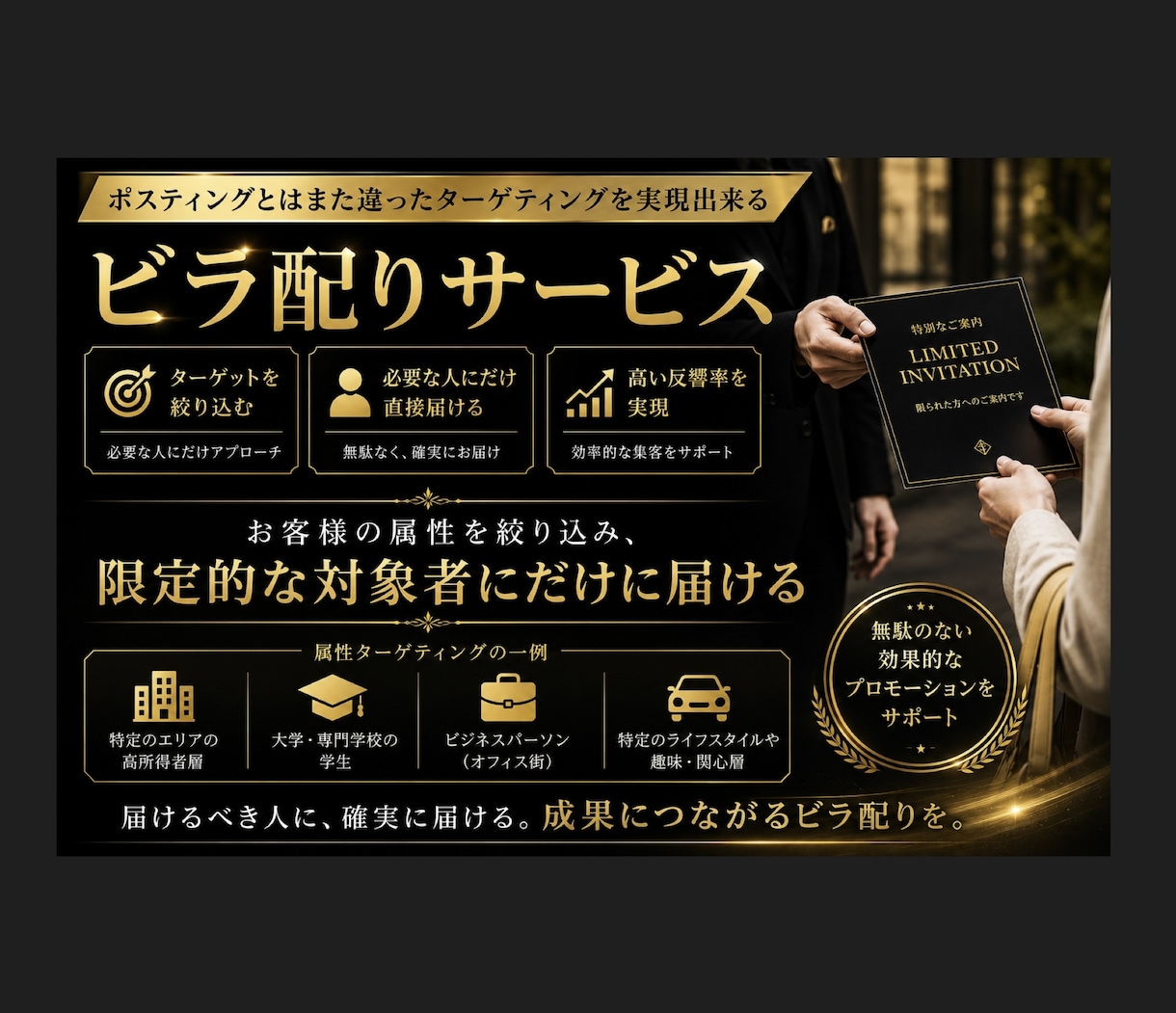 個人経営アナログマーケターがビラ配り代行承ります 個人店様に選ばれるターゲットビラ配り代行で効果的に新規集客 イメージ4