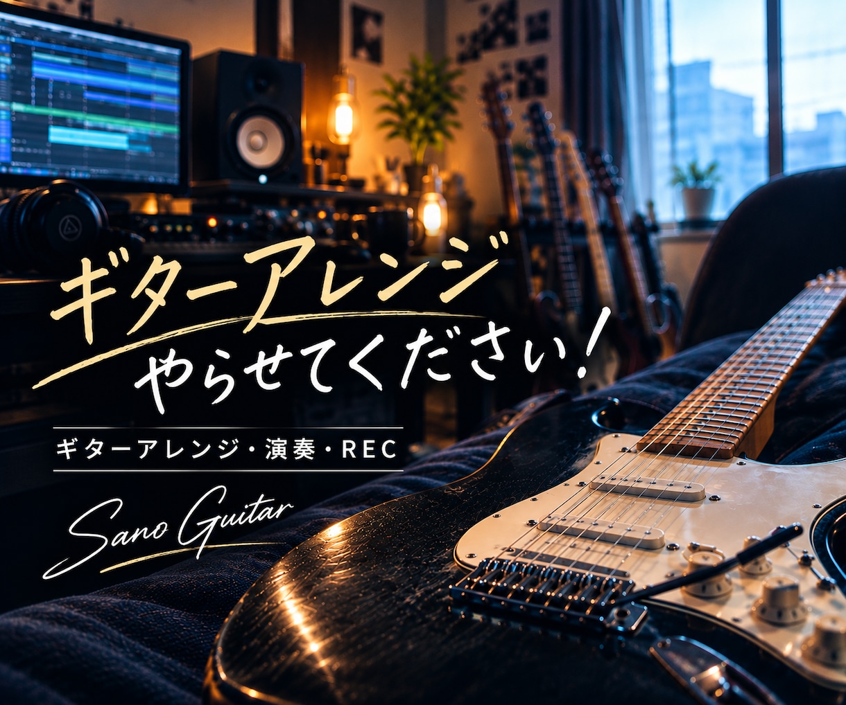 ギターアレンジお任せ下さい！良いギター弾きます 丁寧にイメージをお聞きし、ギターアレンジ・RECをします！ イメージ1