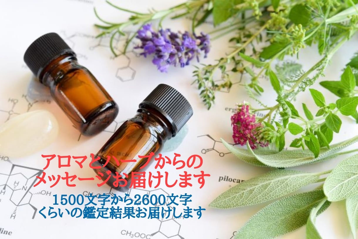 アロマとハーブからのメッセージ届けます 1500文字以上2600文字くらいの鑑定結果お届けします イメージ1