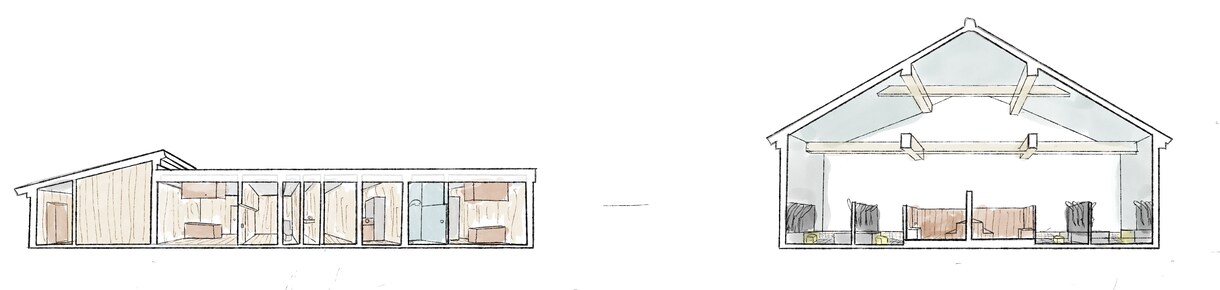 現役建築学生が「断面パースーイラスト」を作成します 現役の建築学生（大3）手書き調の断面パースを作成します イメージ2