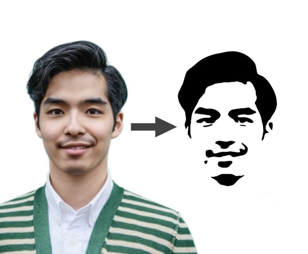 BOSS風に顔写真をオシャレにします あなただけのロゴを作ってみませんか？ イメージ2