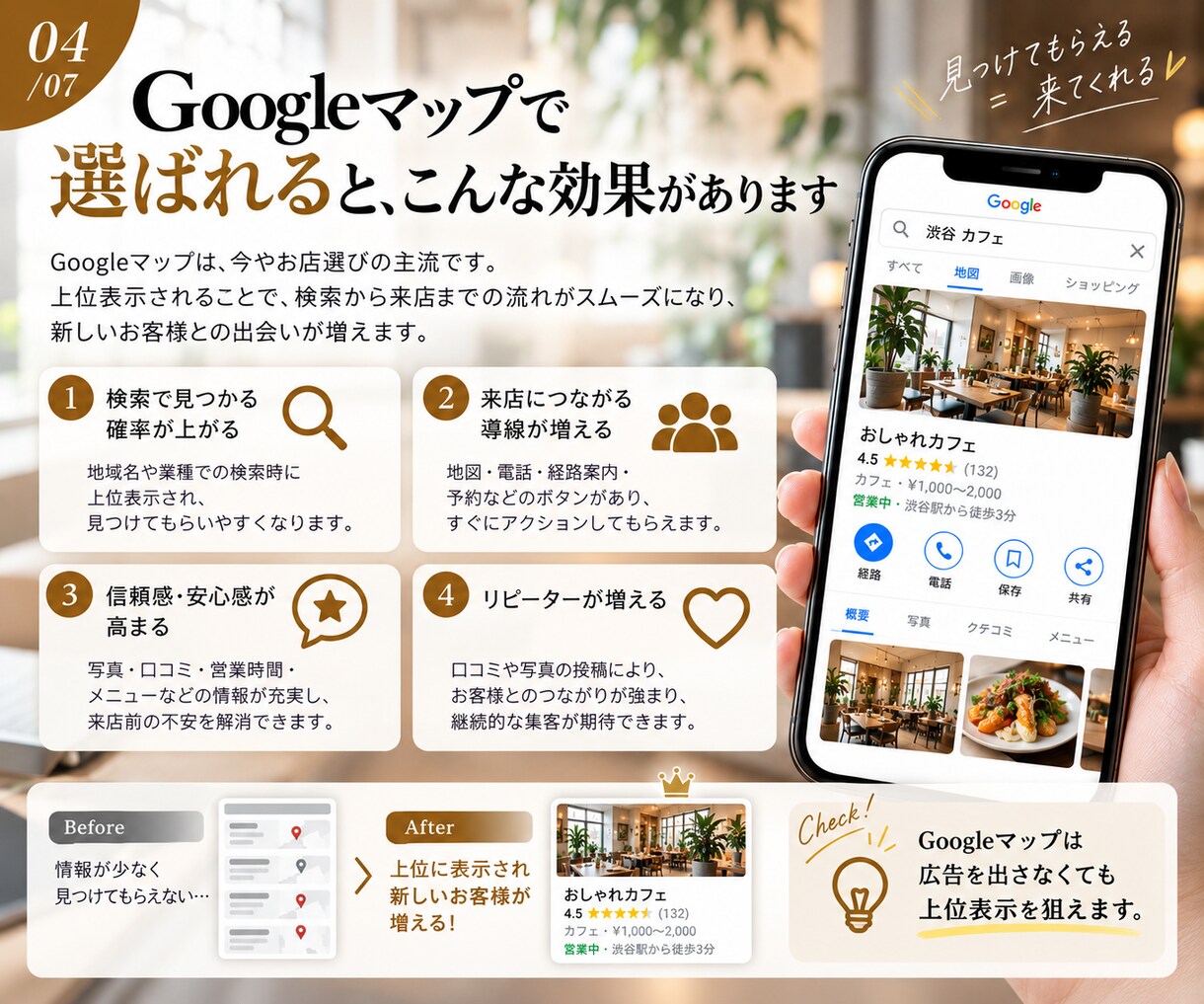 Googleマップ・MEOの改善点を診断します 2ヶ月で75万閲覧の実績から改善点を提案 イメージ4
