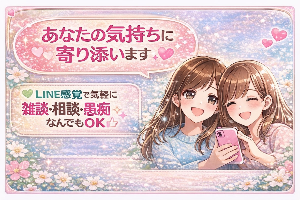 即レス意識♦︎30分チャット|雑談・相談にのります LINE感覚★雑談・相談・愚痴・世間話｜短文もOK イメージ1