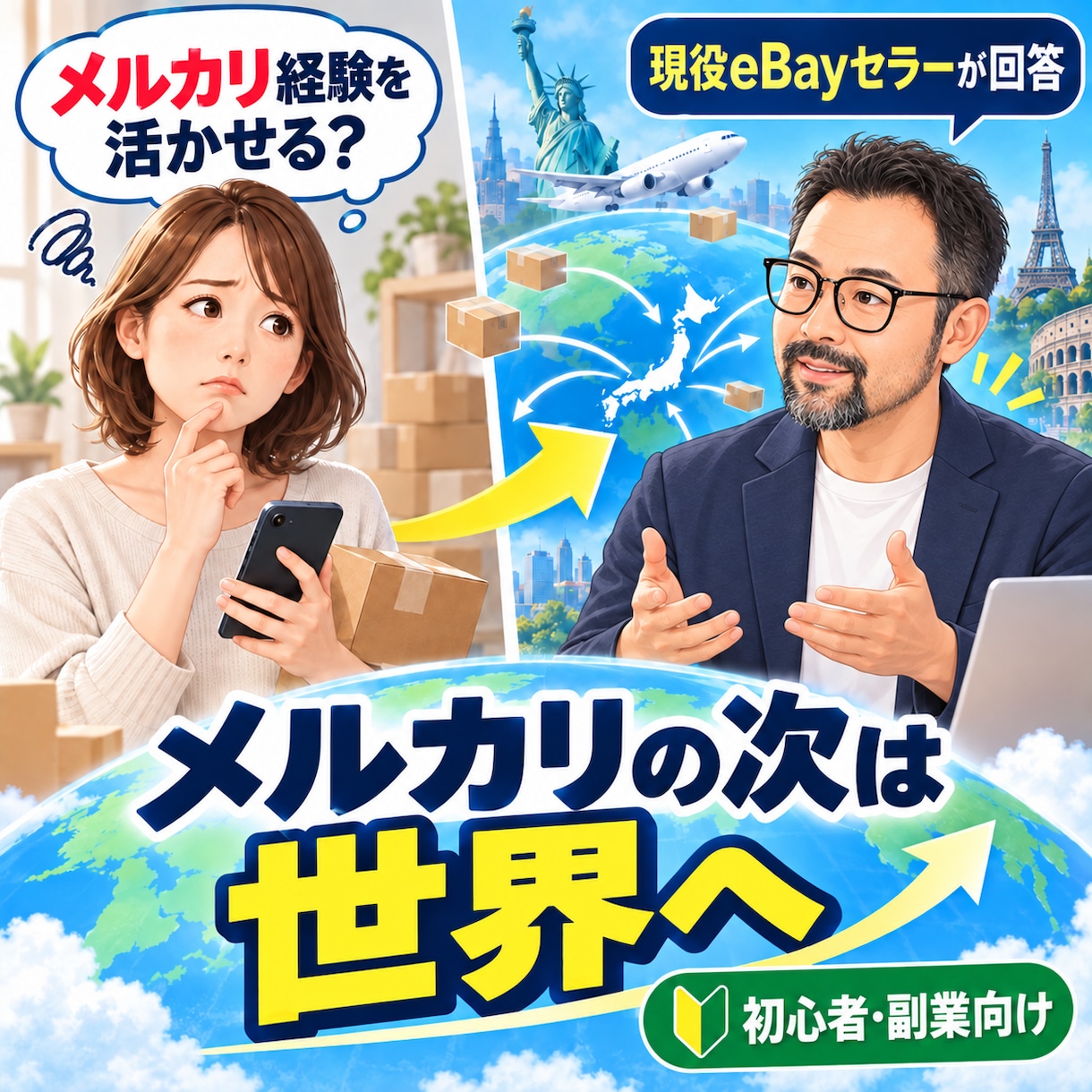 メルカリ物販からeBay輸出への進み方を教えます 国内物販の経験を活かして世界へ販路を広げる イメージ1