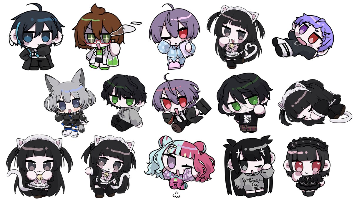 商用利用可能なデフォルメイラスト制作します かわいいミニキャラを描きます！ イメージ1