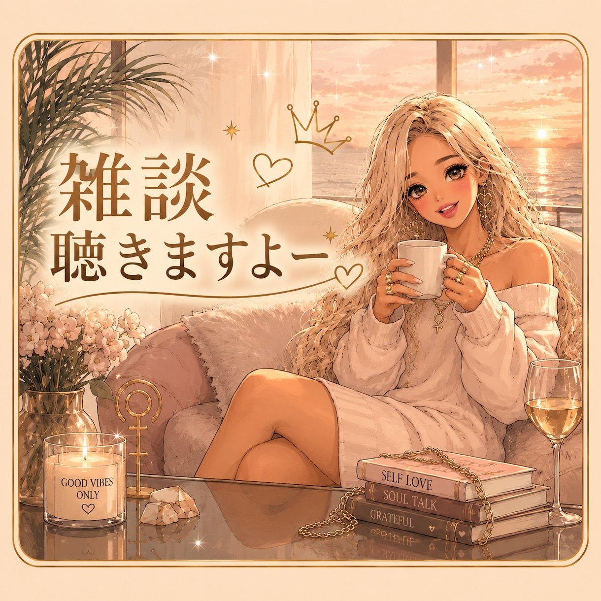 短時間お試しOK!あなたのお悩み☘️お話✨聴きます 恋バナ、愚痴、人間関係の悩みなんでも聞いちゃいます！✨ イメージ1