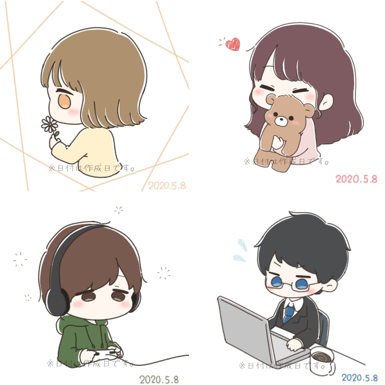 ゆるかわなSNSアイコン描きます 好きなものを詰め込んだアイコンにしませんか(*´∇｀*) イメージ1