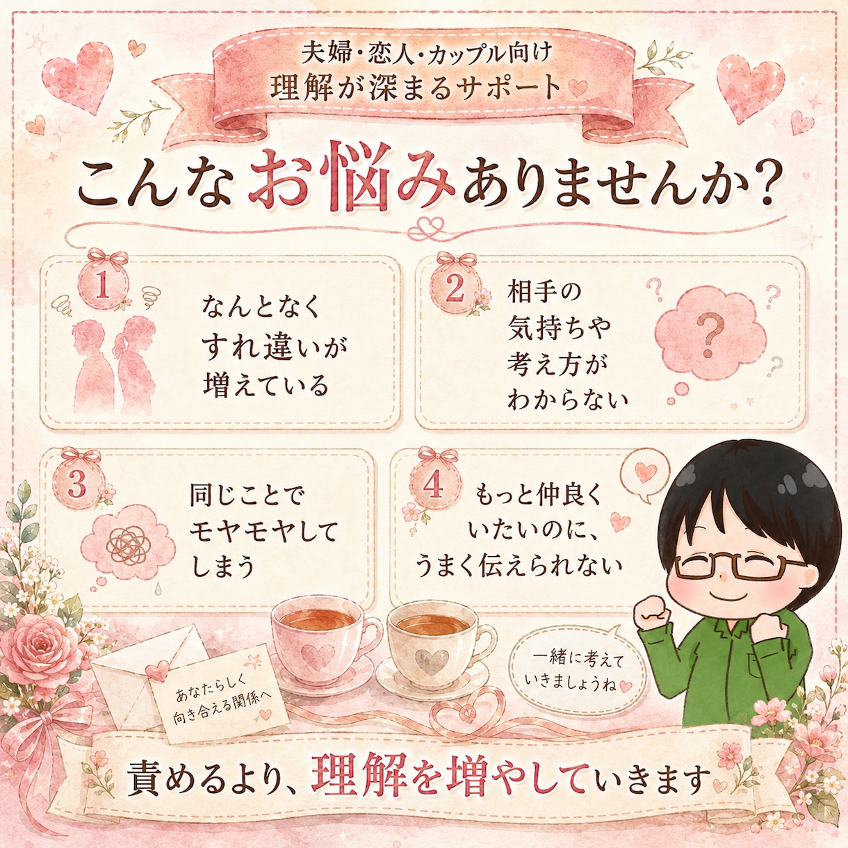 パートナーをもっと理解し二人の絆を深めます パートナーを理解して、もっと好きになる対話の時間 イメージ2
