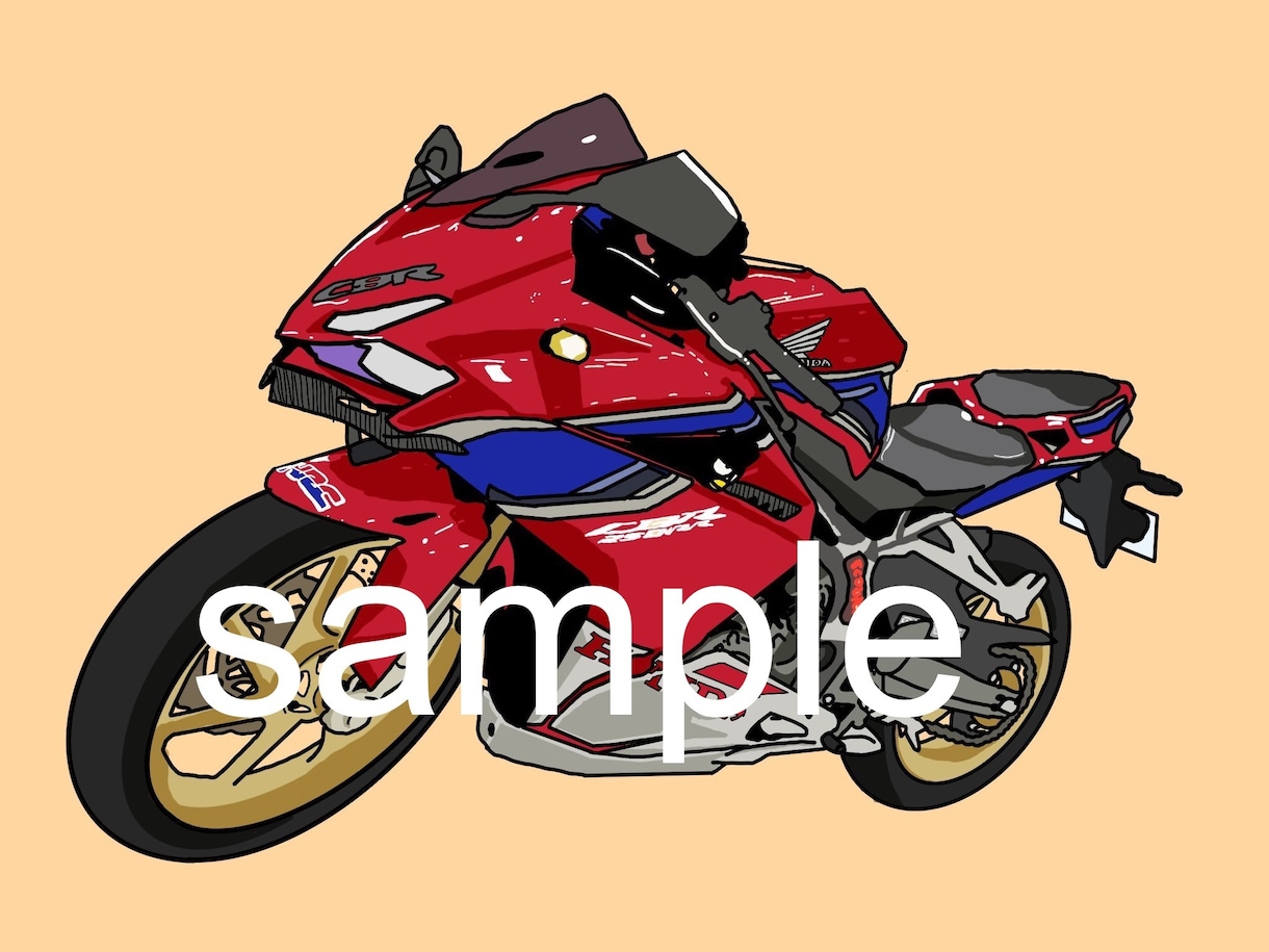 商用可☆アイコンなどに！バイクをイラストに変えます バイク・ロゴイラスト♪ツイッターYouTubeインスタに♪ イメージ1