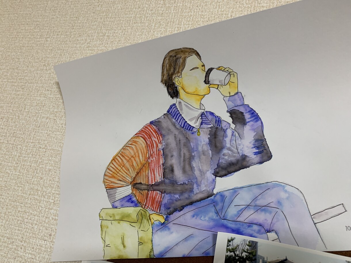 イラストを描きます 写真を水彩とボールペンで模写します イメージ2