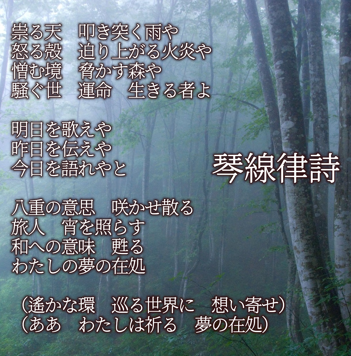 ポップスやロック、民族音楽、綺麗め系の作詞します 柔らかな日本語の歌詞が得意です！　1コーラス～ イメージ5