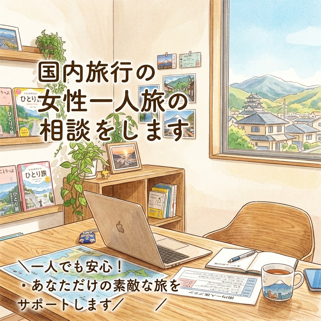 国内旅行の女性一人旅の相談乗ります 【初めての一人旅が不安な女性へ｜30分お試し相談】 イメージ1