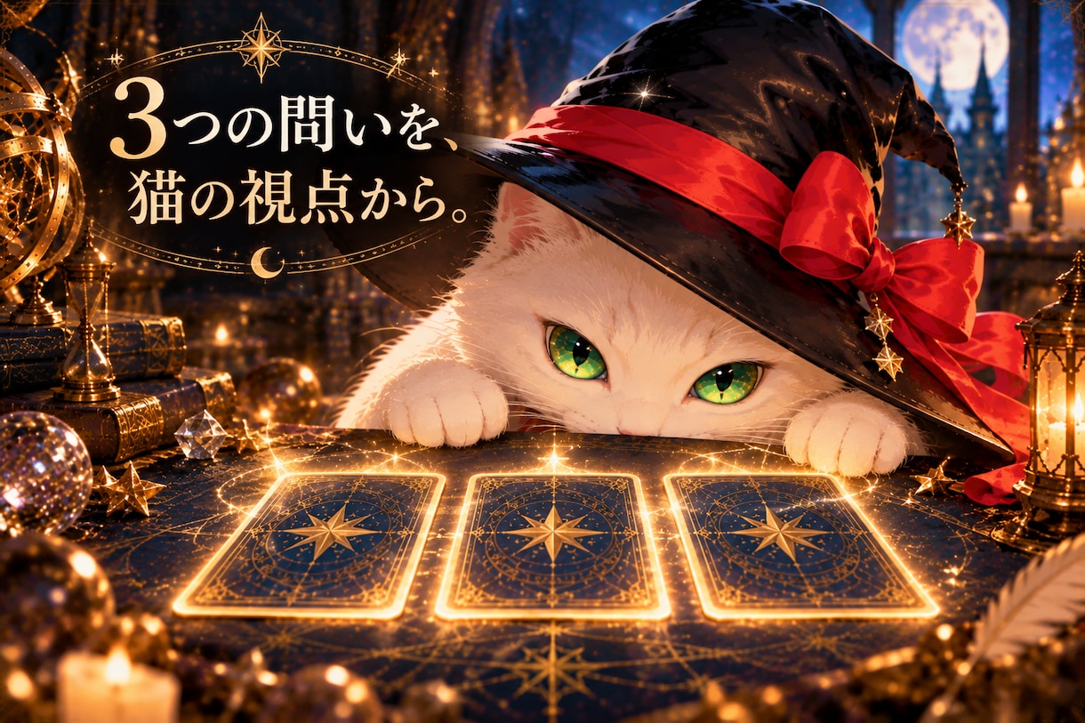 ３つ！猫視(≠霊視)タロットでYES/NO占います 質問内容、書かなくてOKにゃ！ イメージ4