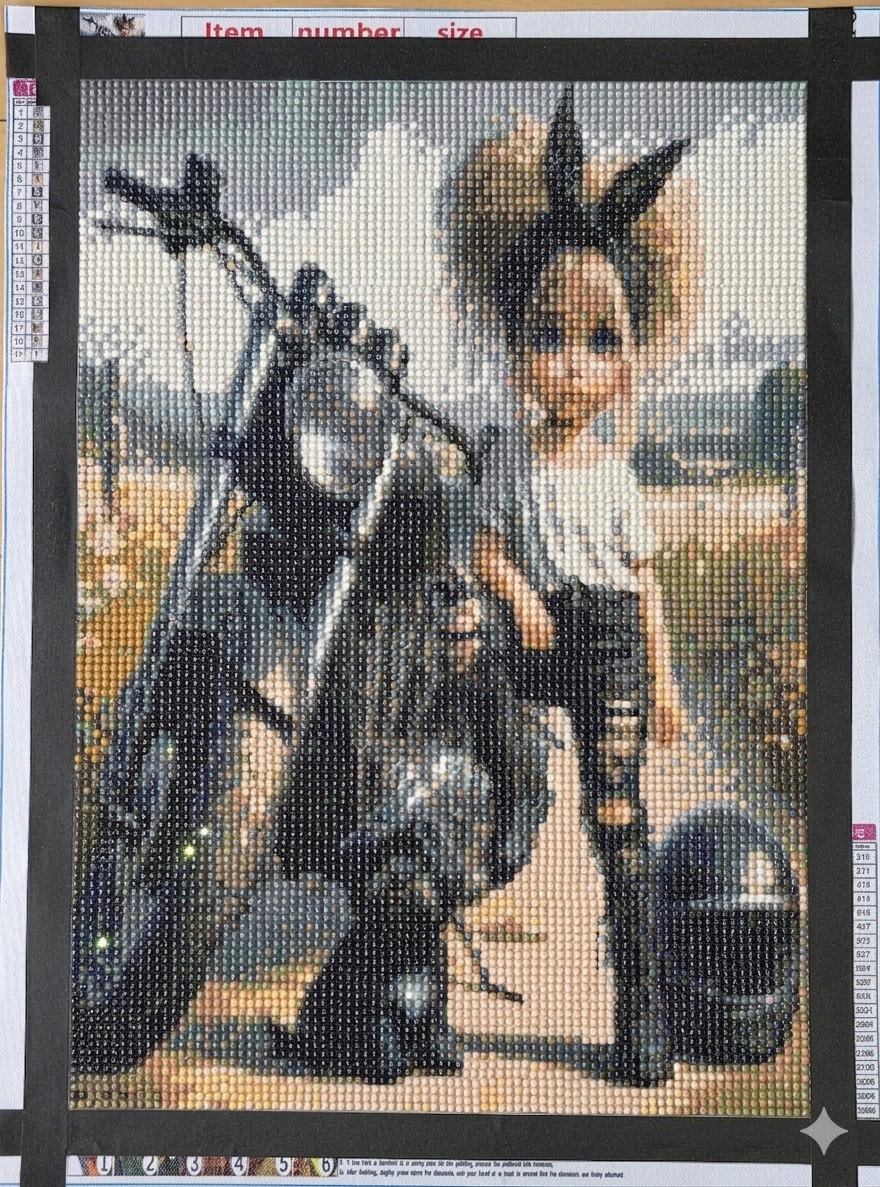 最短で丁寧なダイアモンドアート制作代行を承ります ピンセットで一粒ずつ精密に。隙間のない美しい輝きを届けます イメージ6