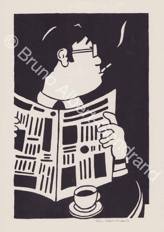 シンプルでインパクトがあるイラストを白黒で描きます ヨーロッパテイストで手描き独特の温かみを感じるスタイルです イメージ3