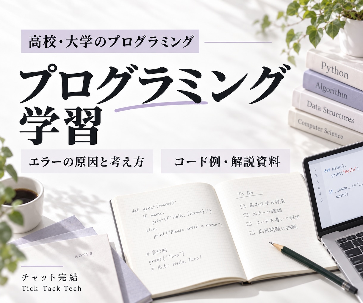 プログラミングの疑問を文章で解説します 変数の可視化と原因の調査を行いコード例で理解をお手伝いします イメージ1