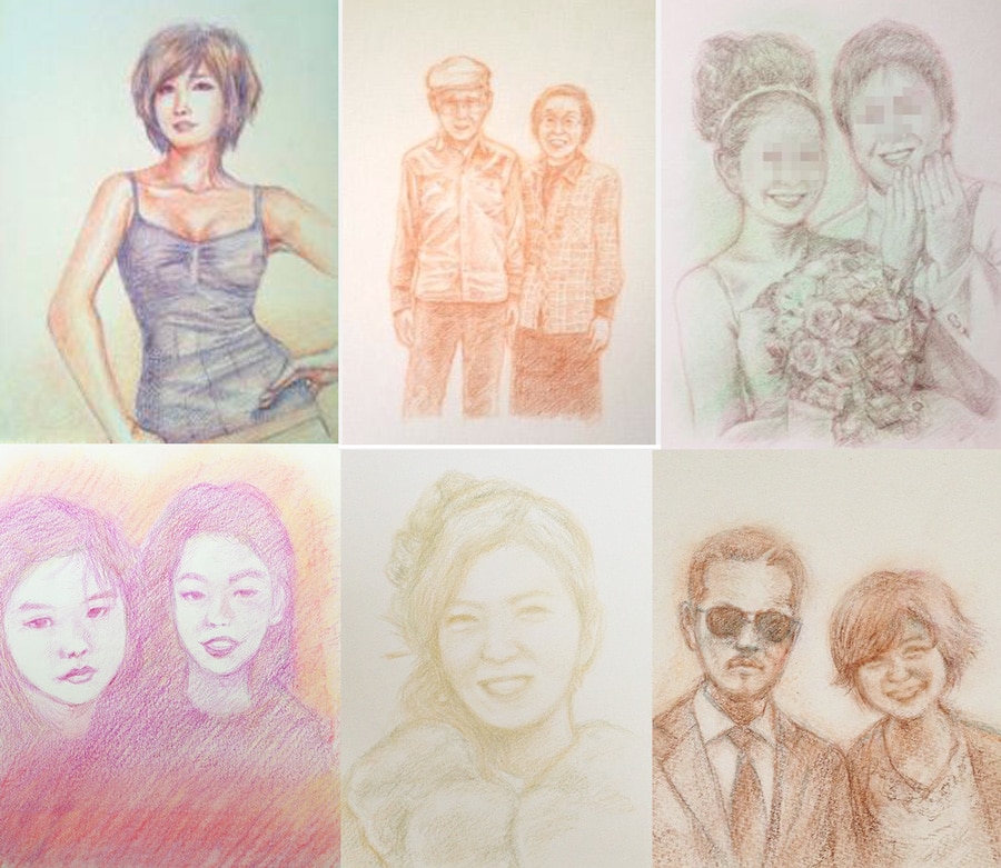 写真を元に似顔絵作成します。丁寧に手描き致します プレゼント選びにお困りの方にオススメ！ イメージ2
