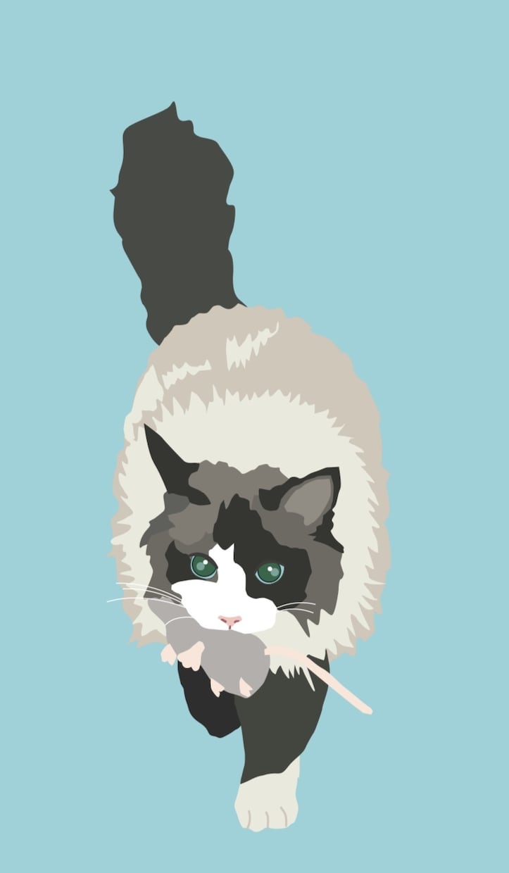 愛犬愛猫(ペット)を可愛くイラストにします 大好きなペットをデーター化して活用の幅を広げよう！ イメージ2