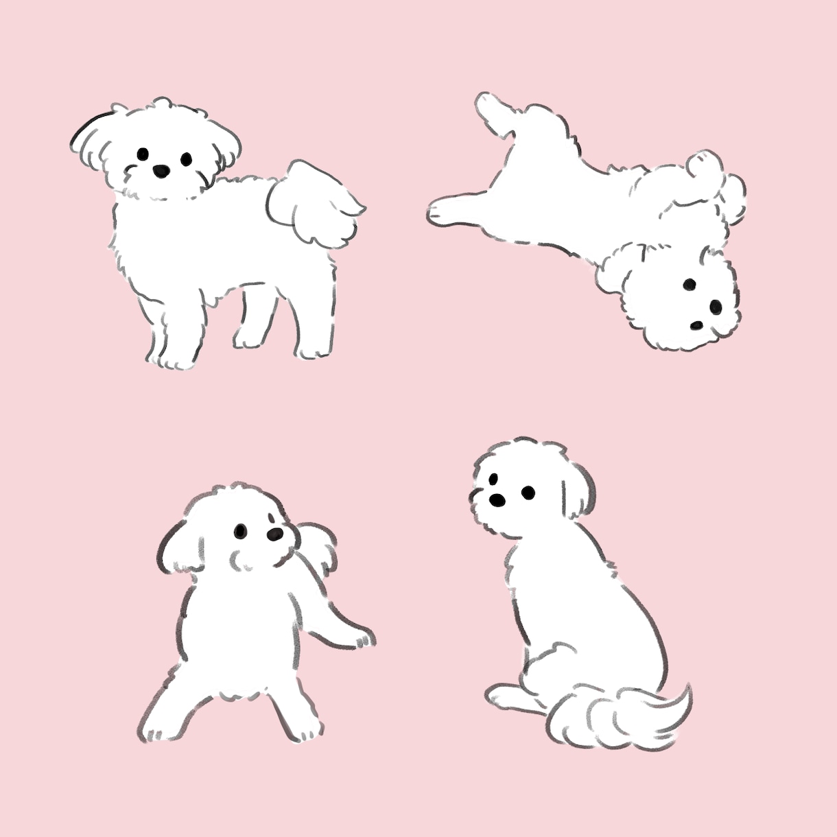 ゆるっとした動物のイラストをお描きします SNSのアイコンやグッズにお使いいただけます イメージ1