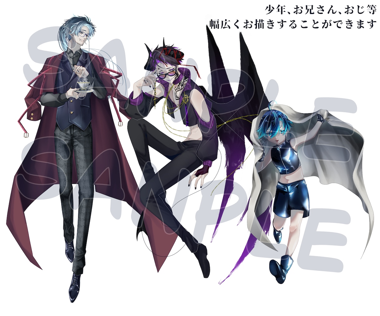 TRPG立ち絵を制作致します 少年少女、成人男女等、様々なキャラクターをお描きします。 イメージ3