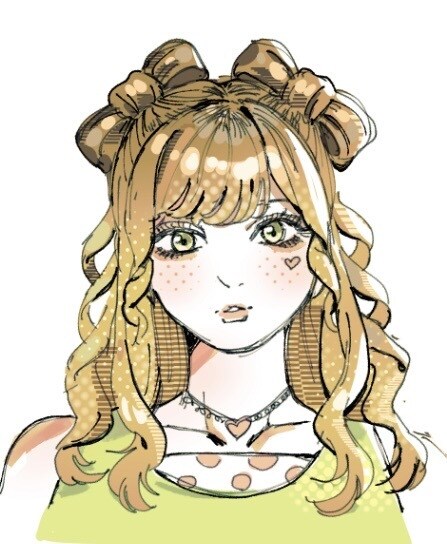 Y2K・ストリート・おしゃれ女子アイコン描きます アイコンバストアップを描きます！可愛くてポップな色味！ イメージ2