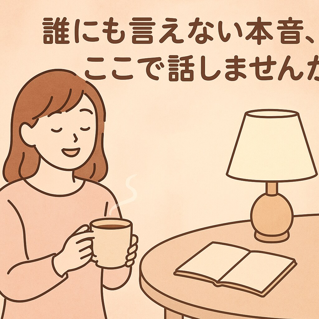 飾らない正直アドバイス、話し相手します 気持ちを丸ごと受け止めて、飾らない言葉で寄り添います イメージ1