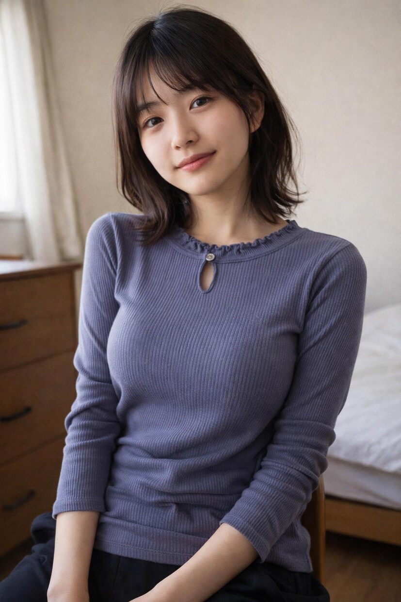 商品の画像を送って貰い人物が来ている画像を作ります 個人販売向けの着用イメージをAIで作成 イメージ3