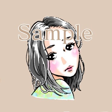 お写真をもとに女の子のアイコン描きます キラキラかわいいオシャレな雰囲気でお仕上げします。 イメージ6