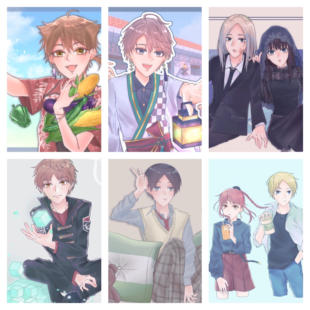 動画サムネイル用イラスト描きます 綺麗な雰囲気の男女のイラストです イメージ2