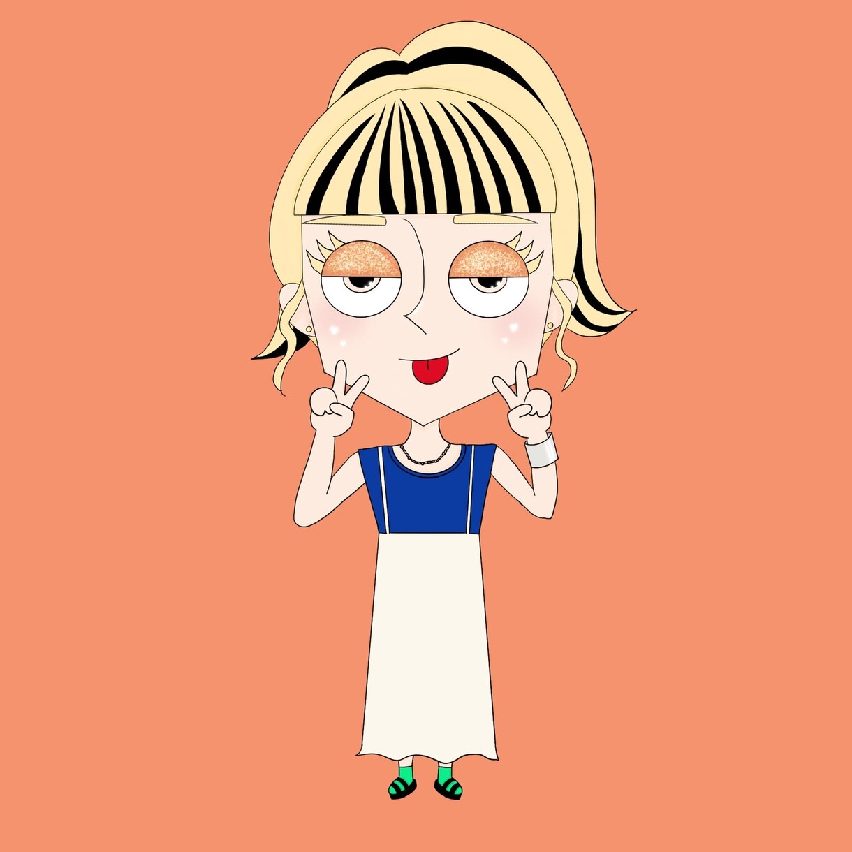 半目で派手なアイコン・似顔絵を描きます オシャレに派手なアイコン・似顔絵描きます。 イメージ3