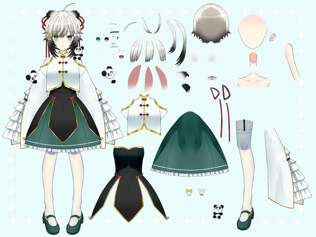 Vtuberキャラデザ～モデリング全て制作します イラストのみ・モデリングのみのご依頼も可能です。 イメージ5