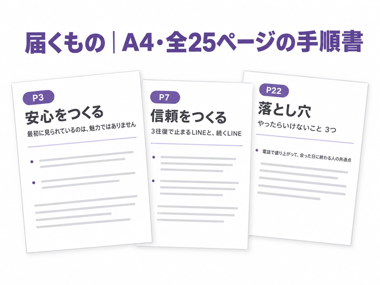 LINEから会うまでの手順教えます 元ホストが実践済みの手順を渡します。 イメージ7