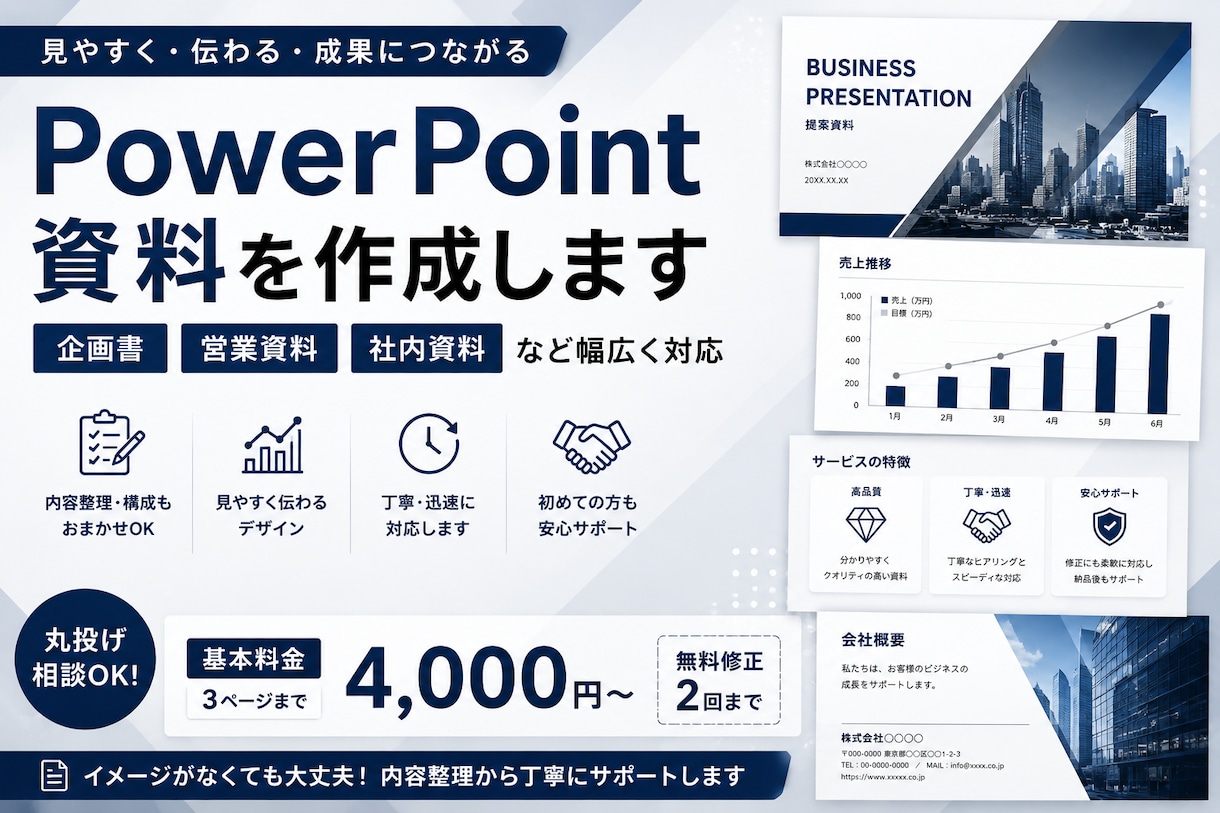 伝わる資料・PowerPointを作成します 企画書・営業資料・社内資料など、丸投げ相談OK！ イメージ2